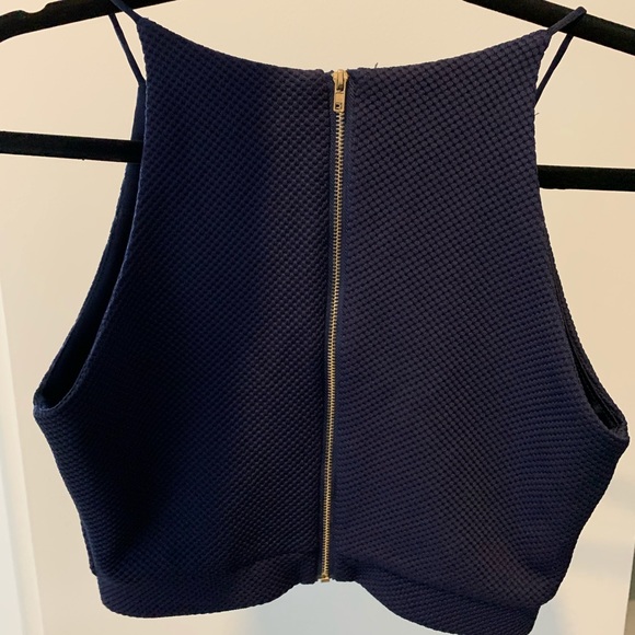 Navy blue crop top - Picture 2 of 2